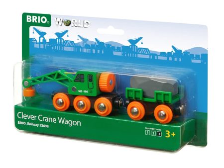 BRIO VEHICLE - CLEVER CRANE WAGON - 4 PIECES Hot on Sale