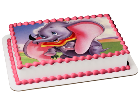 Dumbo Clouds and a Feather Edible Cake Topper Image ABPID06506 Hot on Sale