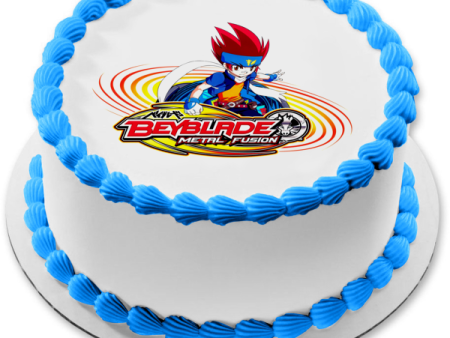 Beyblade Metal Fusion Ginga Hagane Edible Cake Topper Image ABPID05388 Sale