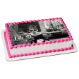 Audry Hepburn Car Jewelry In Black and White Edible Cake Topper Image ABPID06307 on Sale