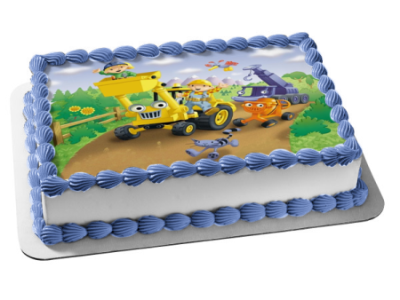 Bob the Builder Scoop Lofty and Dizzy Edible Cake Topper Image ABPID05874 Fashion