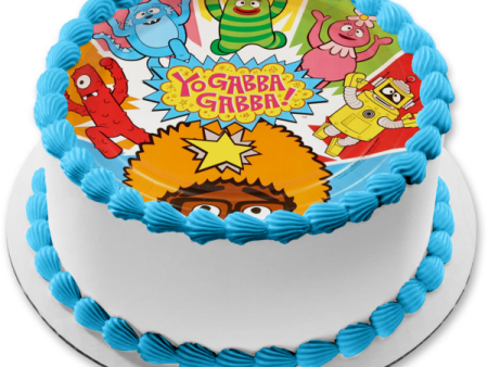 Yo Gabba Gabba Muno Foofa Brobee Toodee and Plex Edible Cake Topper Image ABPID06313 For Sale