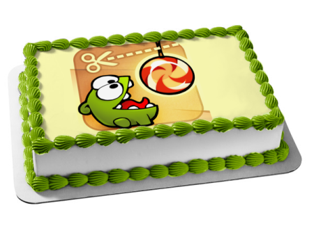 Cut the Rope Om Nom and a Lollipop Edible Cake Topper Image ABPID06341 Online