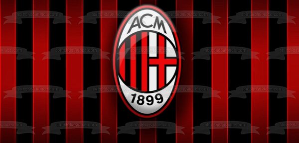 Ac Milan Football Club Logo Edible Cake Topper Image ABPID05567 Fashion