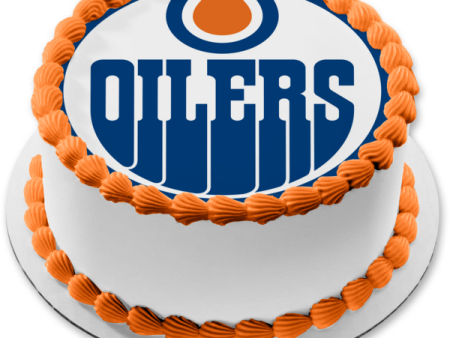 Edmonton Oilers Logo NHL Professional Hockey League Edible Cake Topper Image ABPID06492 Online Sale