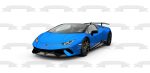 Blue Lamborghini with a White Background Edible Cake Topper Image ABPID06468 Online