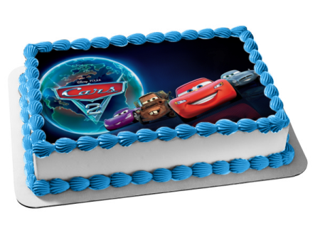 Cars Mater Lightening McQueen Sally and Holley Edible Cake Topper Image ABPID06281 Discount