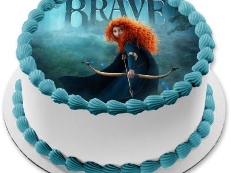 Disney Pixar Brave Merida Bow and Arrow Trees Owl Edible Cake Topper Image ABPID06495 on Sale