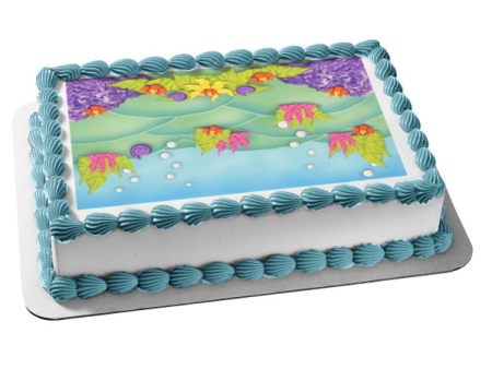 The Little Mermaid Background Edible Cake Topper Image ABPID05685 Online Sale