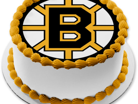 Boston Bruins Primary Logo NHL Edible Cake Topper Image ABPID05173 Cheap