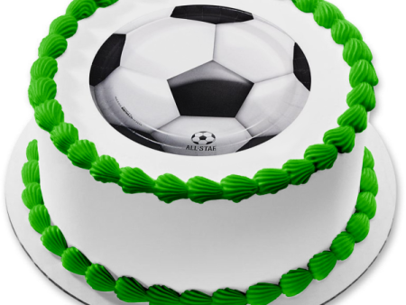 All Star Soccer Ball Edible Cake Topper Image ABPID05593 on Sale