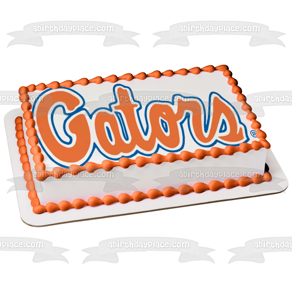 Florida Gators Logo Football Edible Cake Topper Image ABPID06580 For Discount