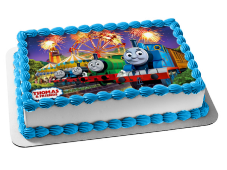 Thomas and Friends Percy Gordon and James Edible Cake Topper Image ABPID06090 Fashion