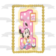 Baby Minnie Mouse Happy 1st Birthday Edible Cake Topper Image ABPID06241 Sale