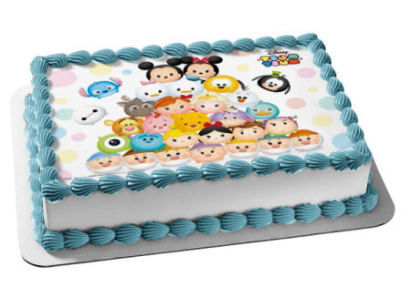 Tsum Tsum Mickey Minnie Donald Daisy and Goofy Edible Cake Topper Image ABPID05797 on Sale