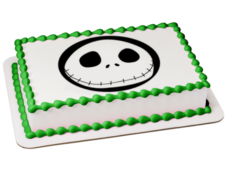 The Night Before Christmas Jack Skellington Face Edible Cake Topper Image ABPID05869 Supply