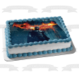 Batman Dark Knight Burning Building In the Background Edible Cake Topper Image ABPID06565 For Discount