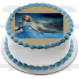 Cinderella In a Ball Gown with a Grey Sky Background Edible Cake Topper Image ABPID06579 Online Sale