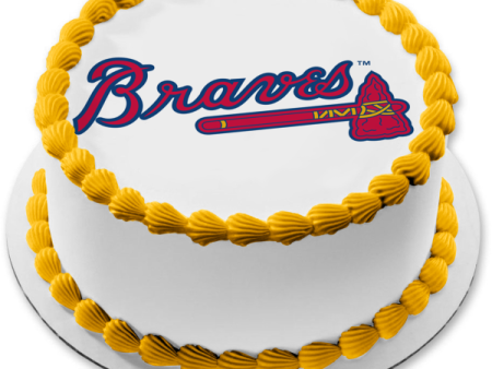 Atlanta Braves Logo Major League Baseball MLB Edible Cake Topper Image ABPID05572 For Cheap