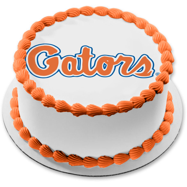 Florida Gators Logo Football Edible Cake Topper Image ABPID06580 For Discount