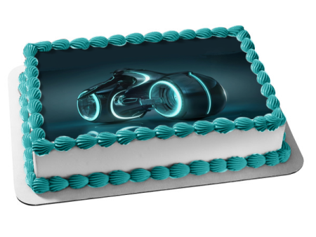 Tron Lightcycle Power Run Ride Edible Cake Topper Image ABPID05743 Fashion