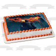 Batman Dark Knight Burning Building In the Background Edible Cake Topper Image ABPID06565 For Discount