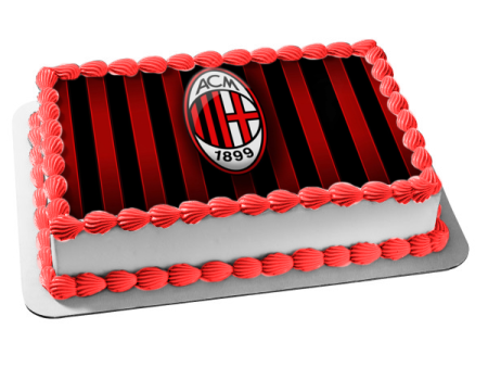 Ac Milan Football Club Logo Edible Cake Topper Image ABPID05567 Fashion