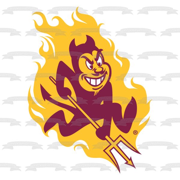 Arizona State Sun Devils Logo Edible Cake Topper Image ABPID05539 Fashion