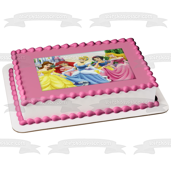 Belle Ariel Cinderella Snow White Aurora Edible Cake Topper Image ABPID06478 Supply