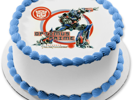 Transformers Bumblebee Optimus Prime Logo Edible Cake Topper Image ABPID05603 Online