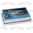 Cinderella In a Ball Gown with a Grey Sky Background Edible Cake Topper Image ABPID06579 Online Sale