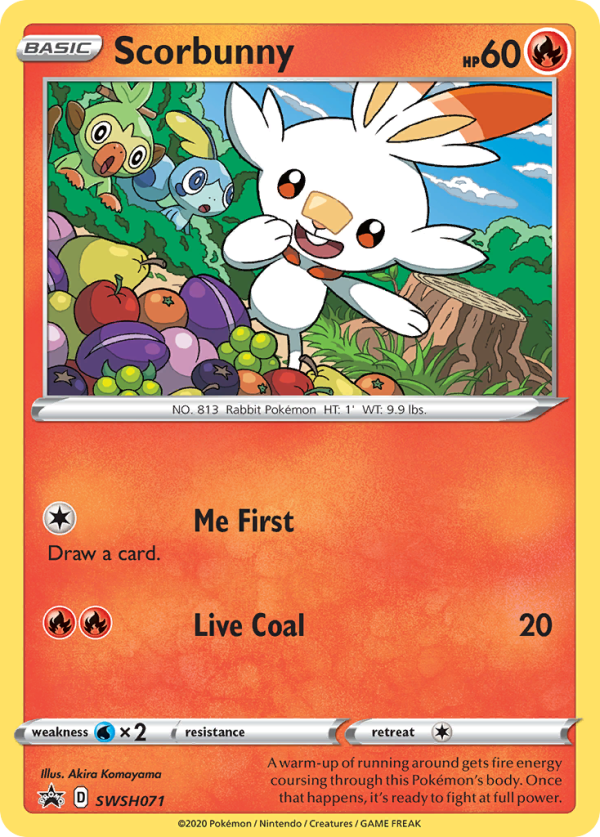 Scorbunny (SWSH071) [Sword & Shield: Black Star Promos] on Sale