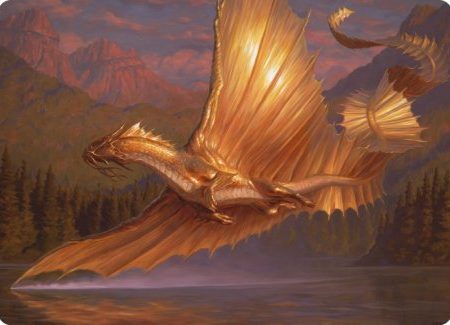 Adult Gold Dragon Art Card [Dungeons & Dragons: Adventures in the Forgotten Realms Art Series] Sale