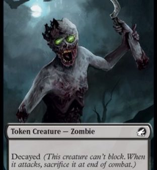 Zombie (005)    Teferi, Who Slows the Sunset Emblem Double-sided Token [Innistrad: Midnight Hunt Tokens] Supply