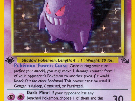 Gengar (5 62) [Fossil 1st Edition] For Sale