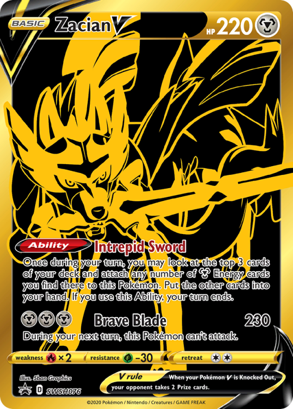 Zacian V (SWSH076) [Sword & Shield: Black Star Promos] Supply