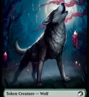 Wolf    Elemental Double-sided Token [Innistrad: Midnight Hunt Tokens] Sale