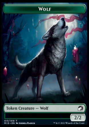 Wolf    Elemental Double-sided Token [Innistrad: Midnight Hunt Tokens] Sale