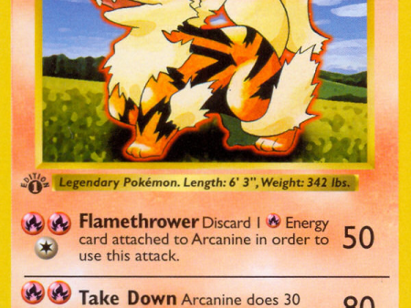 Arcanine (23 102) (Shadowless) [Base Set 1st Edition] For Cheap