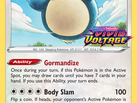 Snorlax (SWSH068) (Prerelease Promo) [Sword & Shield: Black Star Promos] For Cheap