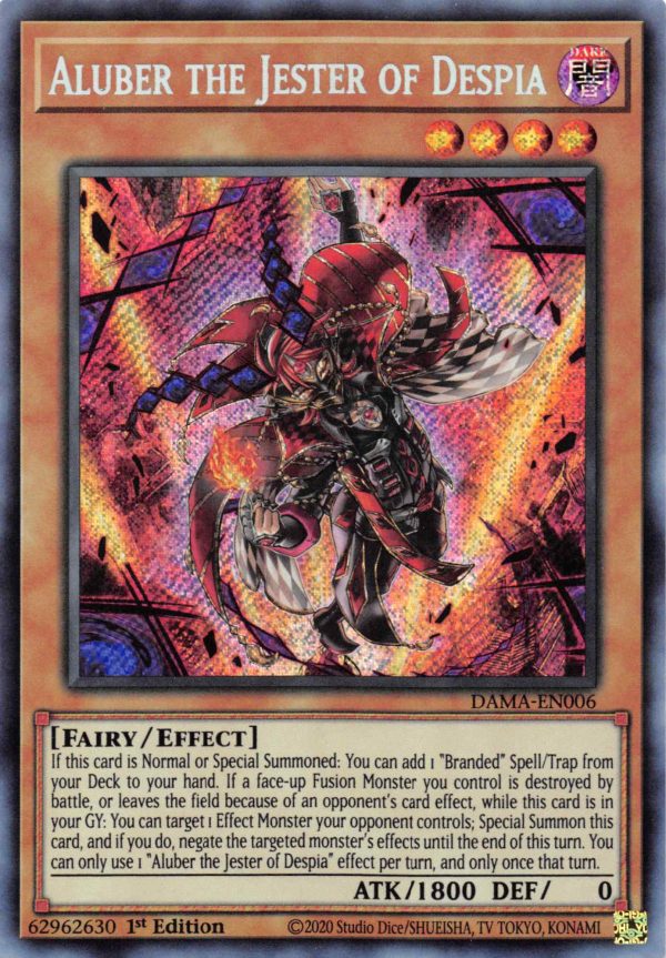 Aluber the Jester of Despia [DAMA-EN006] Secret Rare Online